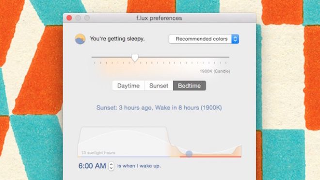 F.lux For Mac Adds ‘Backwards Alarm Clock’ To Show How Much Sleep You’re Missing