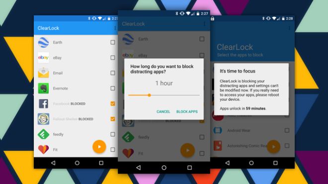 ClearLock Blocks Your Distracting Apps For A While