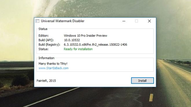 Disable The ‘Evaluation Copy’ Watermark On The Windows Insider Preview