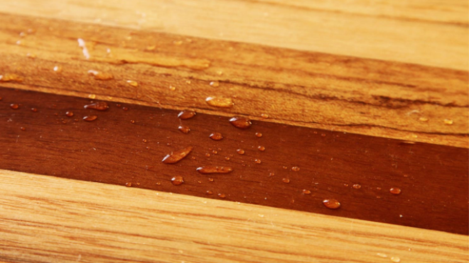 Test If Your Wood Cutting Board Needs Oiling With A Few Drops Of Water