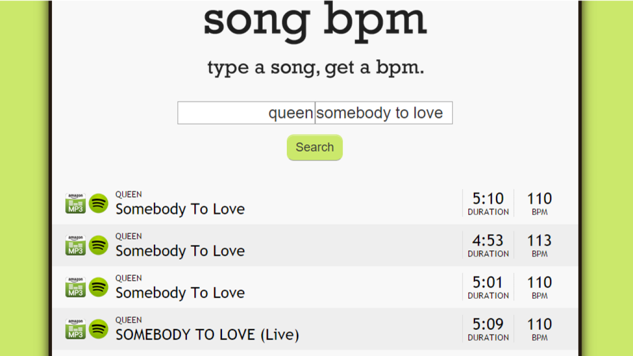 Song BPM Finds The BPM Of Your Music With Just An Artist And Title