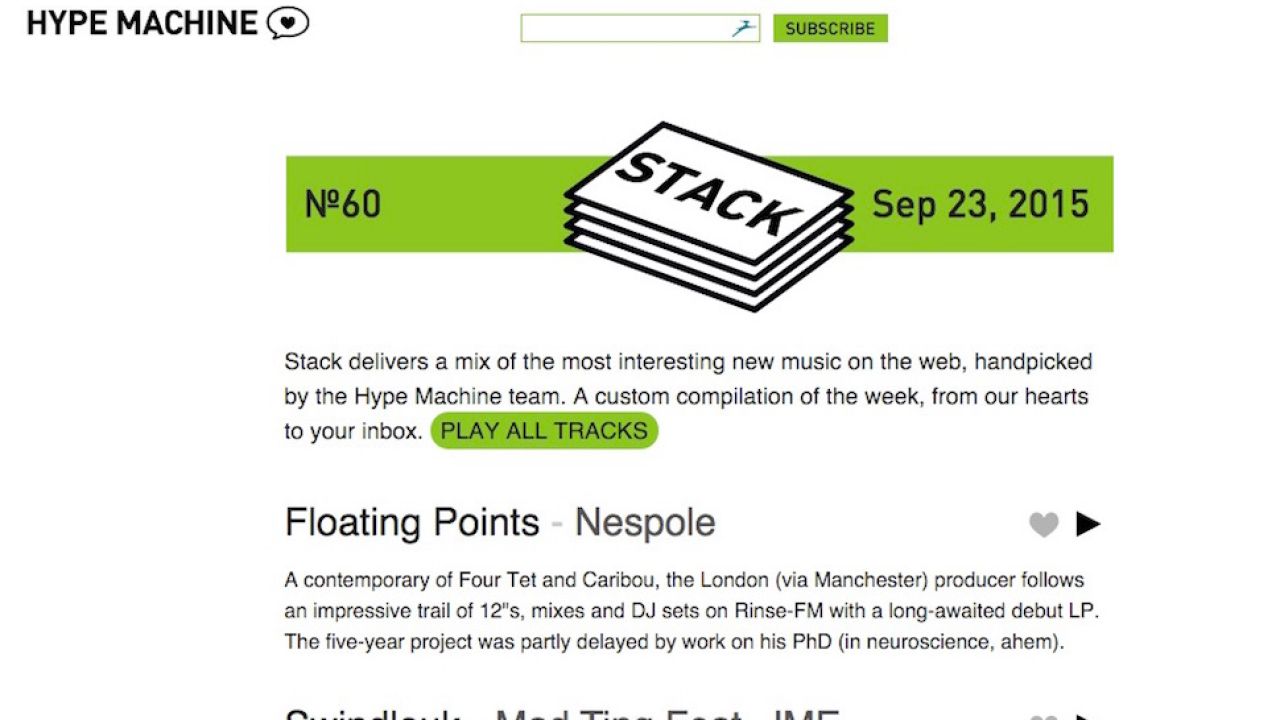 Stack Is A Weekly Playlist Of New Music, Curated By Hype Machine
