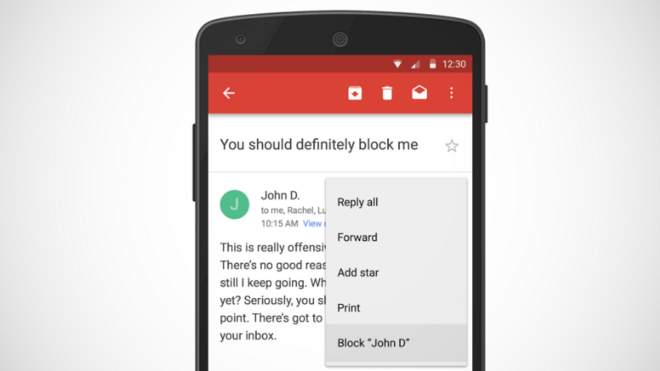 Gmail Adds Block Feature To Save You From Annoying Emails