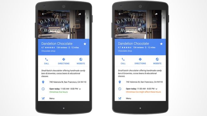 Google Adds Business Holiday Hours To Maps And Search