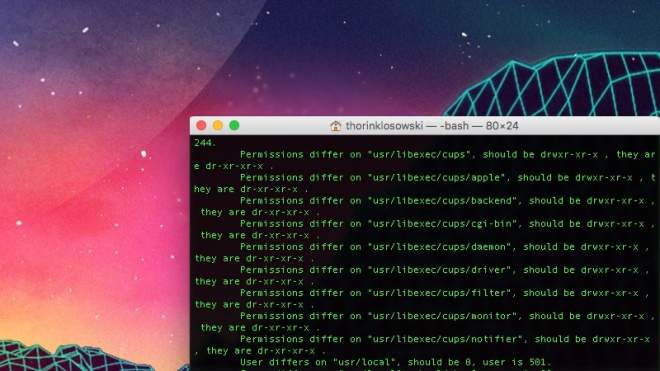 Verify And Repair Permissions From The Command Line In OS X El Capitan
