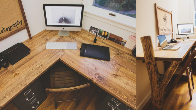 The Rustic Reclaimed Wood Workspace