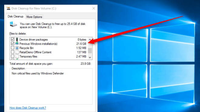 Run Disk Cleanup After The Windows November Update To Save 20GB+ Of Space