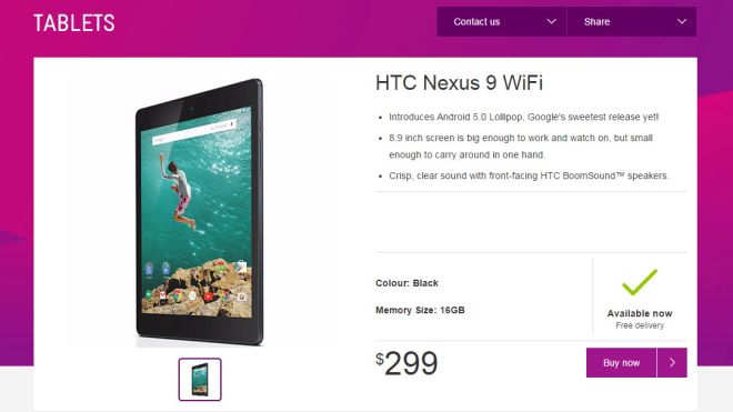Dealhacker: Nexus 9 Wi-Fi For $299