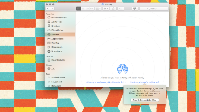 Share Files With AirDrop Between An Older Mac And A Newer One With This Setting