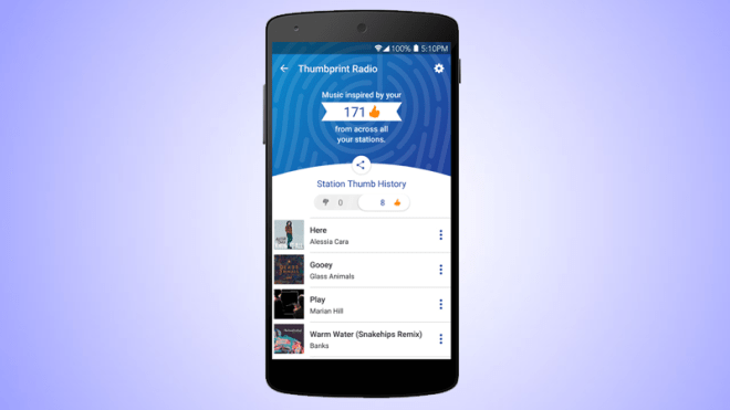 Pandora’s Thumbprint Radio Turns All Your Liked Songs Into A Playlist