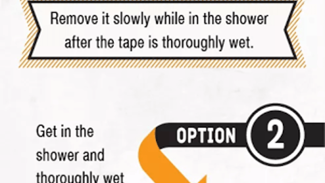 Remove Kinesio Tape Painlessly In The Shower