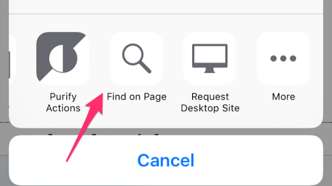 Find Keywords On Web Pages Quickly In iOS 9 With The Find On Page Button