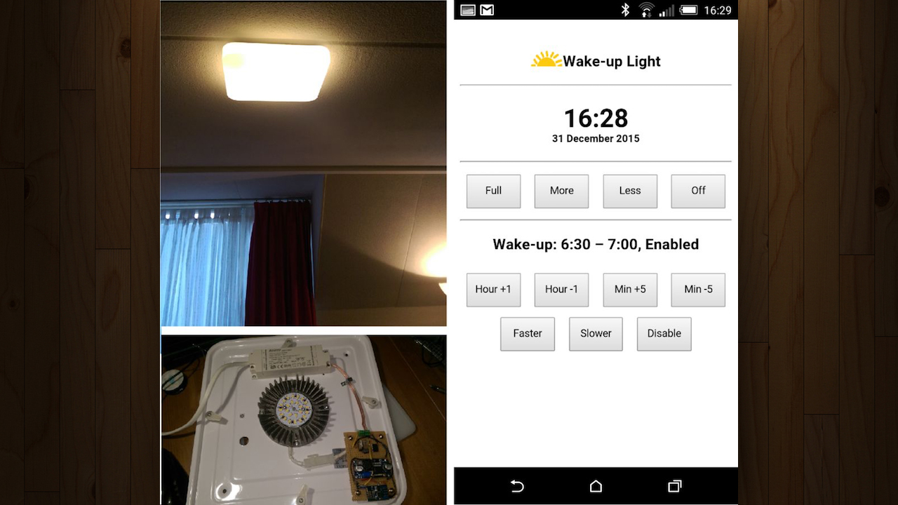 This DIY Wake Up Light Lives On Your Ceiling, Is Controlled With Your Smartphone