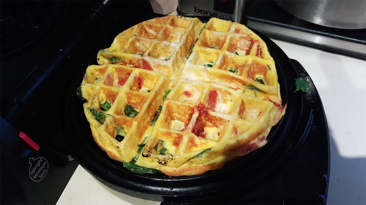 Make Fluffy, Quick Frittatas In A Waffle Iron
