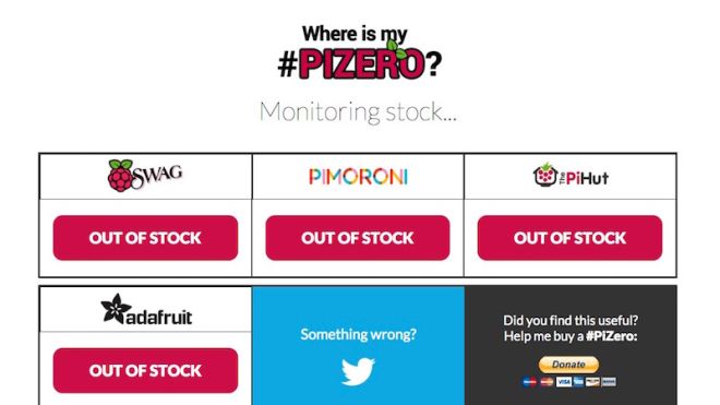 Where Is My Pi Zero? Tracks Stock Of The Impossible To Find $US5 Computer