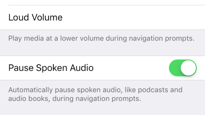 Automatically Pause Audio Books And Podcasts When Apple Maps Gives You Navigation Prompts