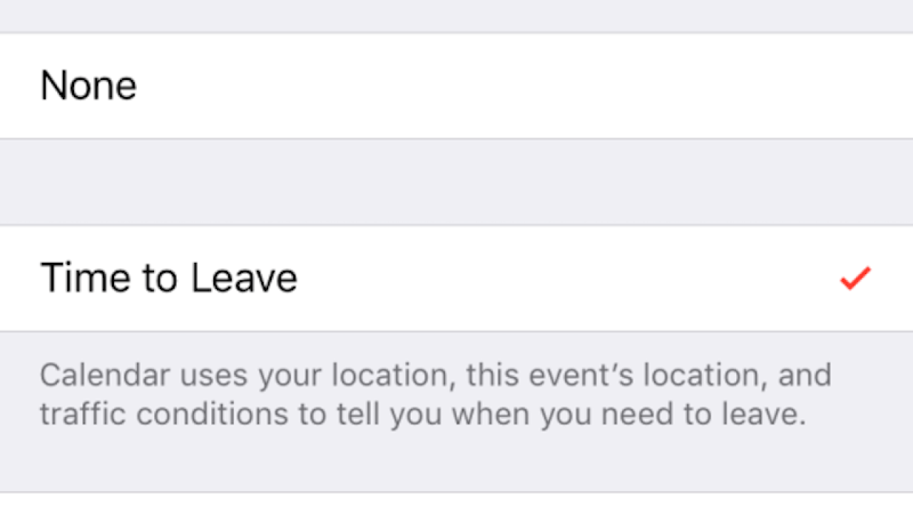 Set iPhone Calendar Alerts For 'Time To Leave' To Avoid Traffic Surprises