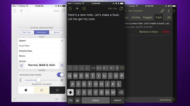 Drafts Adds An Automatic Night Mode, Interface Improvements, New Icons, And More