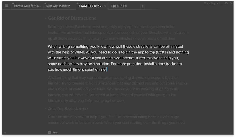 Write!, The Elegant Distraction-Free Writing App, Comes To The Mac