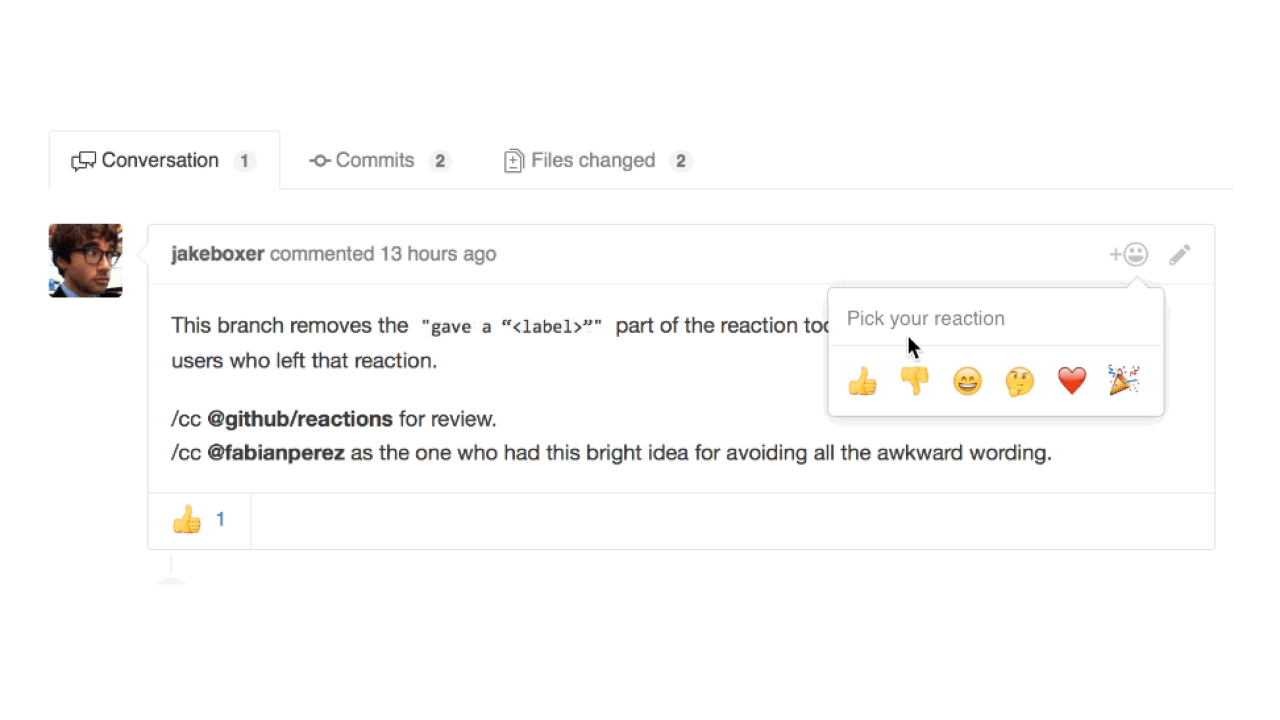 GitHub Adds Facebook-Like Reactions To Its Web Interface