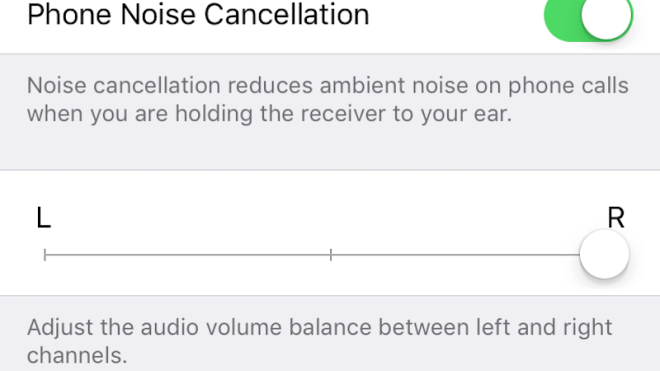 Adjust Audio Balance In iOS Under The Accessibility Options
