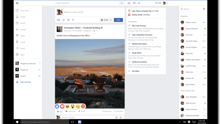 Facebook And Messenger Apps Come To Windows 10