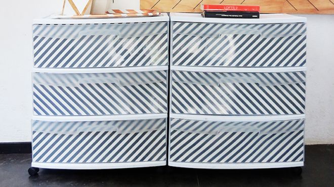 Personalise Cheap Plastic Storage With Patterned Paper Inserts