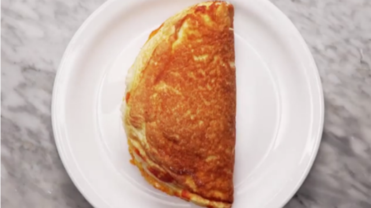 Make A Fluffy, Puffy Omelette By Folding In Whipped Egg Whites