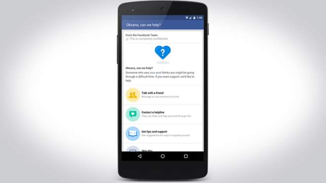 Facebook Adds Tools For Flagging Posts From Friends Who May Be Suicidal
