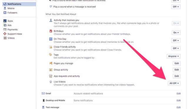 How To Turn Off Facebook Live Notifications