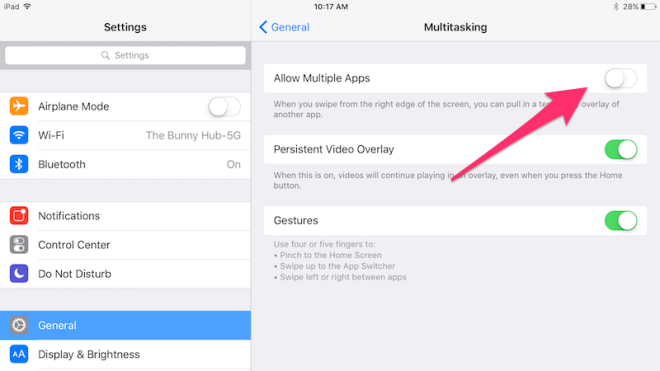How To Disable The iPad’s Slide Over Multitasking Screen