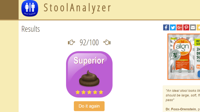 StoolAnalyzer Will Tell You How Healthy Your Poop Is Based On A Few Questions