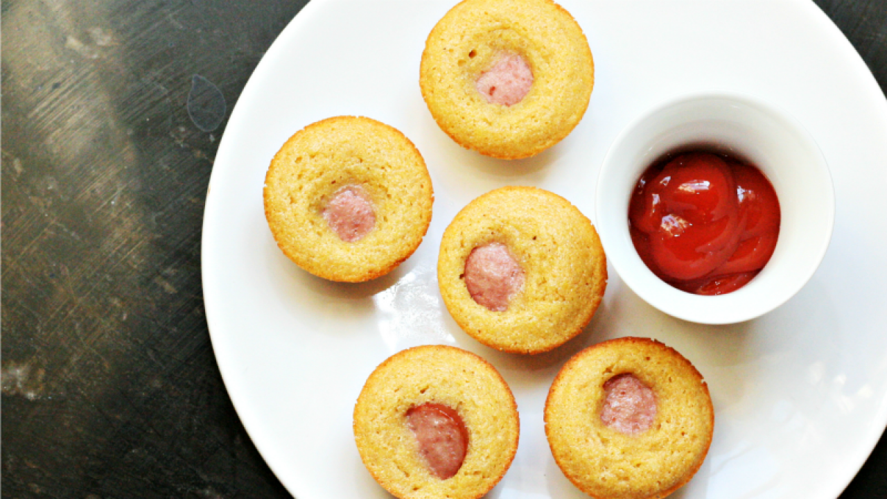 Use Up Leftover Hot Dogs By Making Corn Dog Muffins