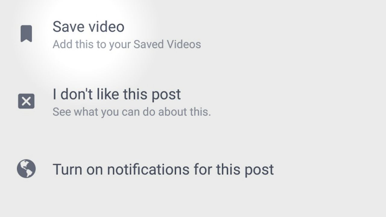 Facebook’s Android App Now Lets You Save Videos For Offline Viewing