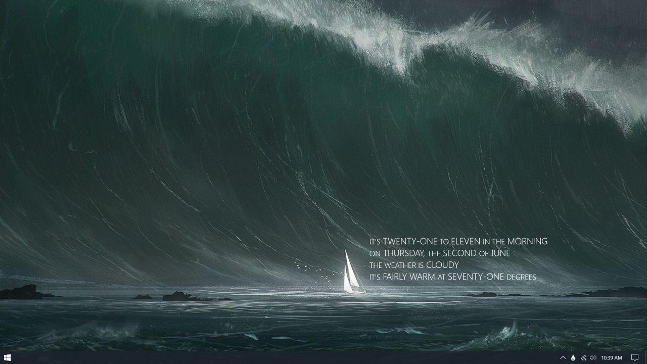 The Stormy Sea Desktop