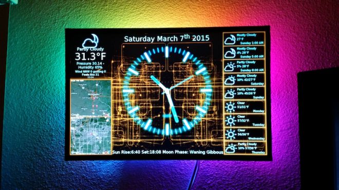Use A Raspberry Pi To Power A Fancy Clock And Display Panel