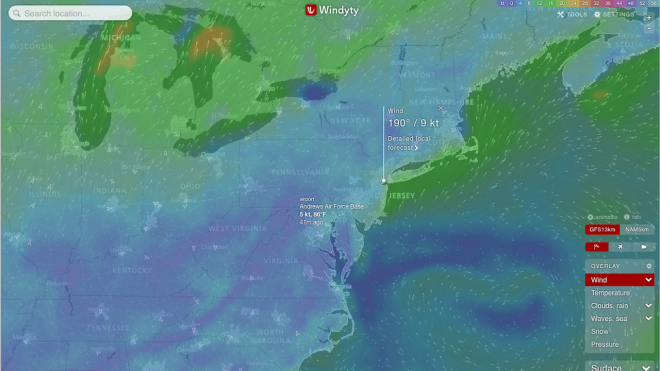 Windyty Is An Interactive Weather And Wind Map With Very Precise Data