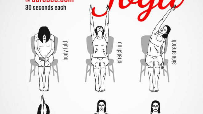 How To Do Yoga While Sitting At Work [Infographic]