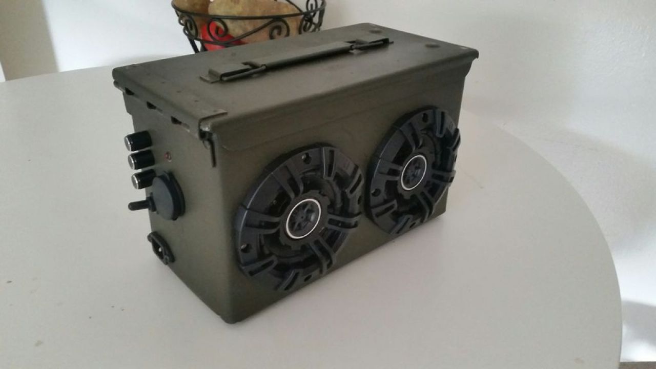 This DIY Bluetooth Boombox Is Made From An Old Ammo Container