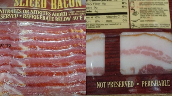 See How Fatty Grocery Store Bacon Really Is By Flipping The Package Over