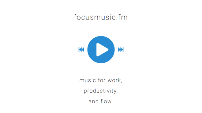 Focusmusic.fm Is Simple, Minimal And Streams Music To Work To