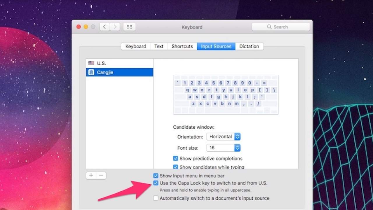 Swap To Non-Latin Keyboard Layouts In MacOS Sierra With The Caps Lock Key