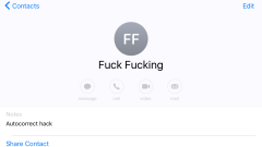 Create Fake Contacts To Fix 'Ducking' Autocorrect