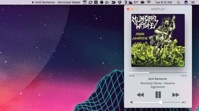 MiniPlay Controls Spotify Or iTunes From A Small Window Or Notification Center