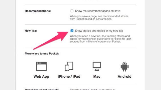 How To Disable Pocket’s New Tab Page Display