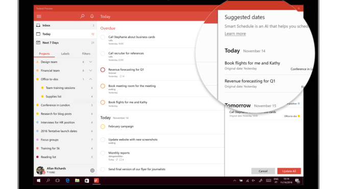 Todoist’s Smart Schedule Suggests The Perfect Deadline For Your Tasks