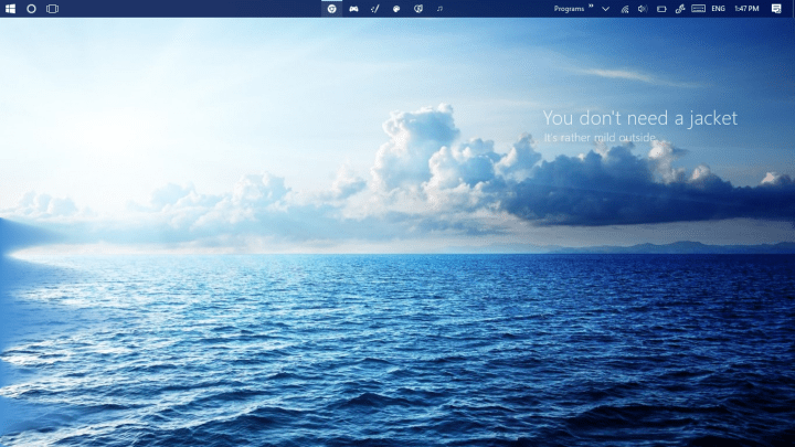 The Calm, Blue Desktop
