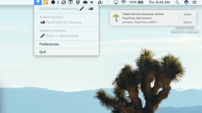 Oversight Monitors Your Mac’s Camera And Microphone Access, Alerts You When They’re Active