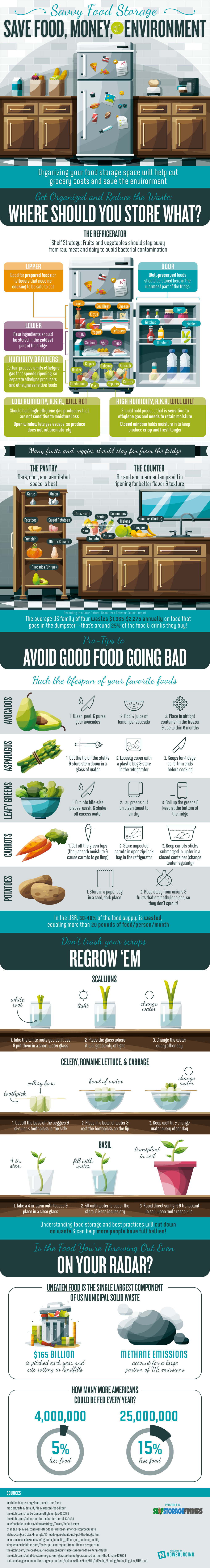 The Correct Way To Store Different Food Types In Your Kitchen [Infographic]