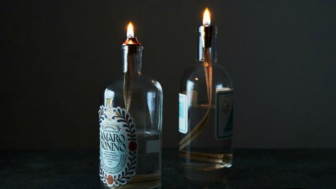 Turn Empty Liquor Bottles Into Beautiful Oil Lamps